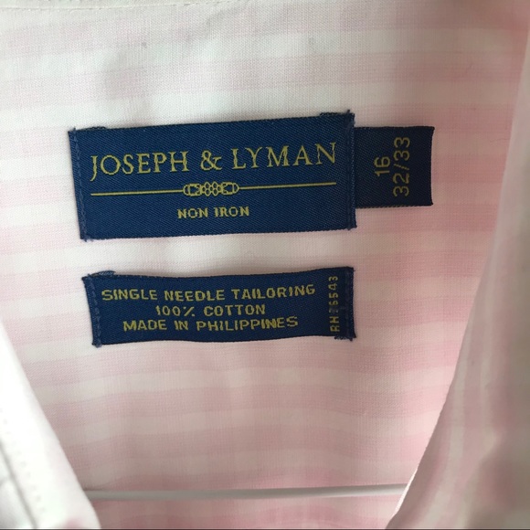 Joseph & Lyman Dress Shirt (Non Iron) 16-32-33 - Picture 3 of 3